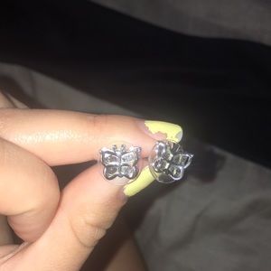 Cute sterling silver butterfly earrings!!